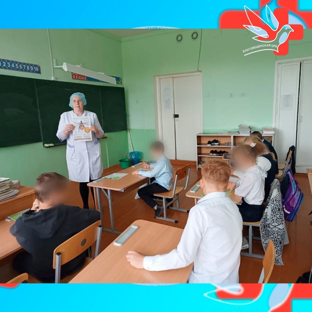 Заведующая Покровским ФАП Шевырталова Татьяна Михайловна провела беседу для школьников